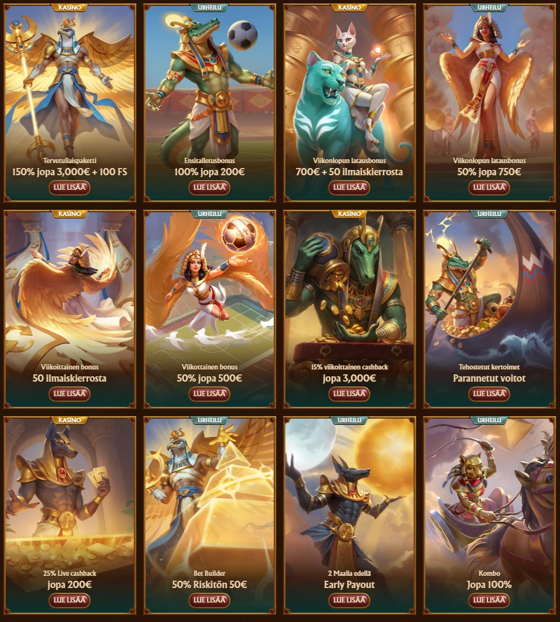 AmunRa Bonukset ja promootiot