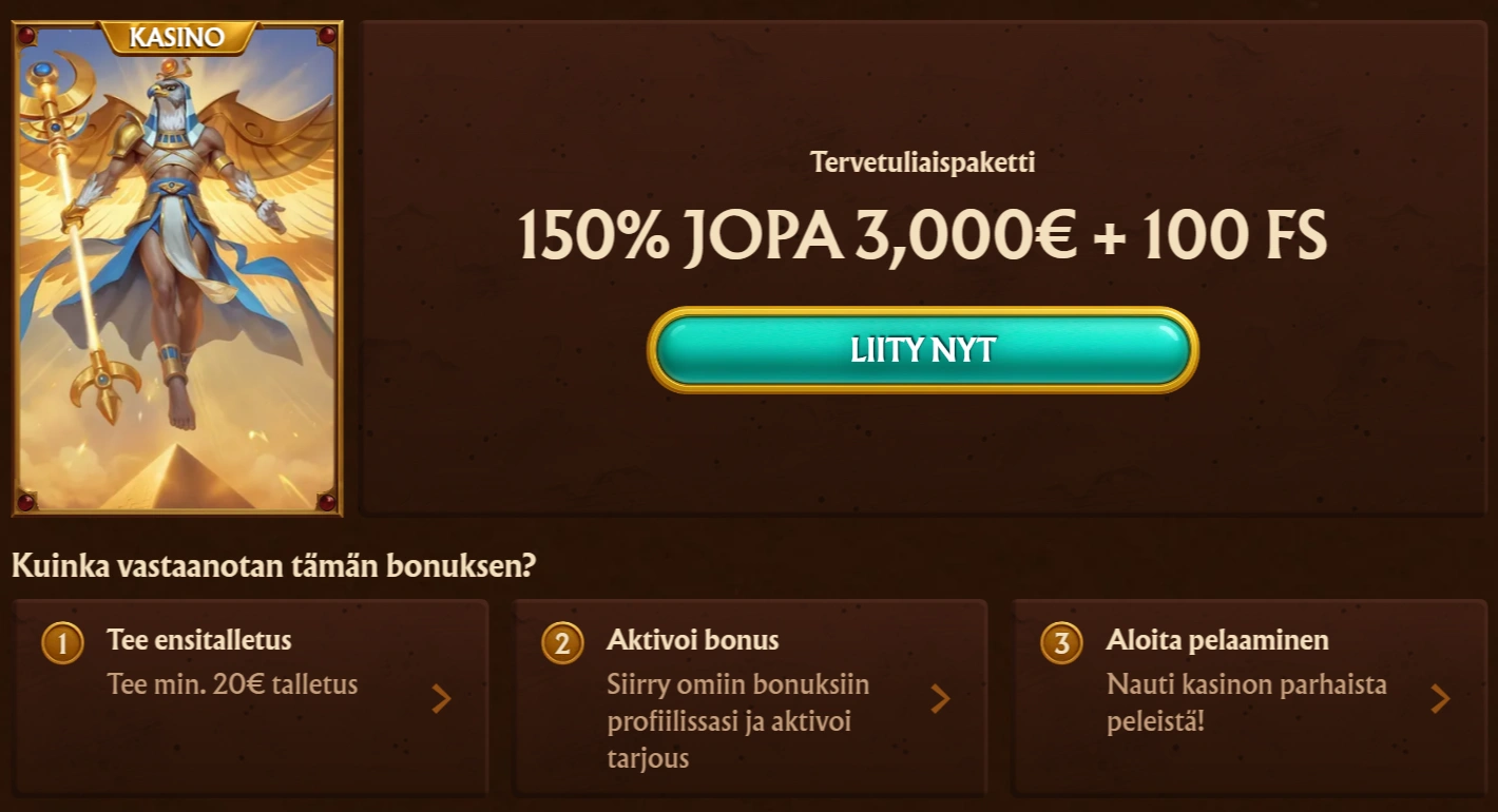 AmunRa Tervetuliaisbonus